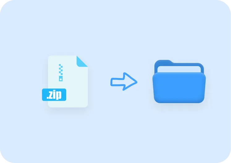 將擴充功能 ZIP 安裝包解壓縮至資料夾